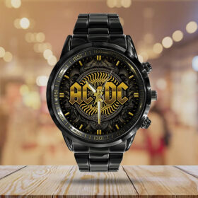 AC/DC Black Stainless Steel Watch