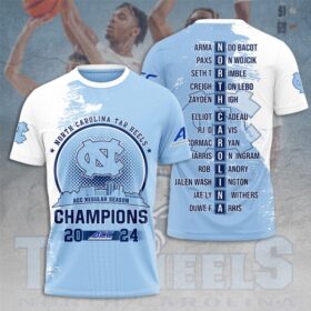 North Carolina Tar Heels Men’s Basketball 3D Apparel