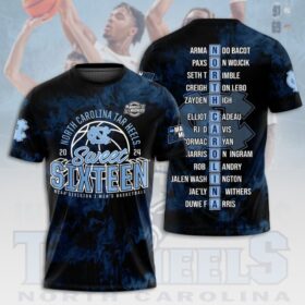 North Carolina Tar Heels Men’s Basketball 3D Apparel
