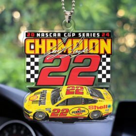 Joey Logano Custom Shape Clear 1-sided Car Ornament