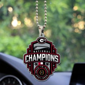 Georgia Bulldogs Football Custom Shape 2-sided Acrylic Car Ornament