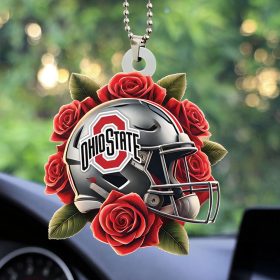 Ohio State Buckeyes Football Custom Shape 2-sided Acrylic Car Ornament